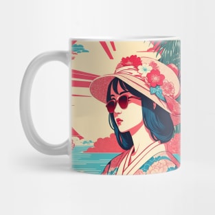 Retro summer vibes by the beach Mug